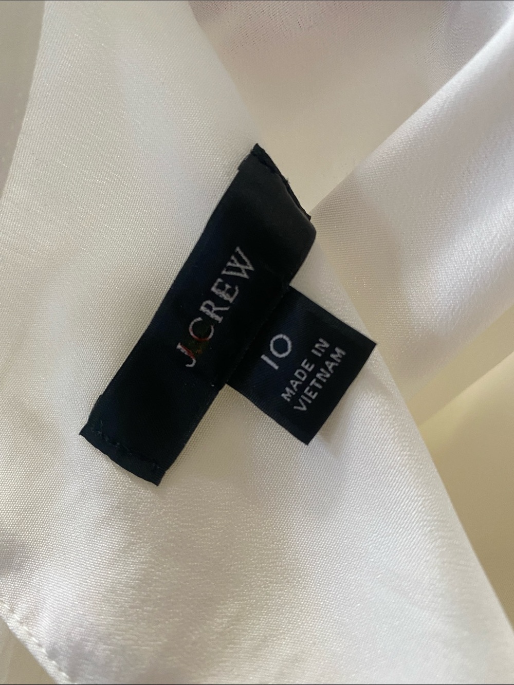 J.Crew Ivory Embroidered Midi Chiffon Fit and Flare Dress Size 10 - Picture 10 of 10